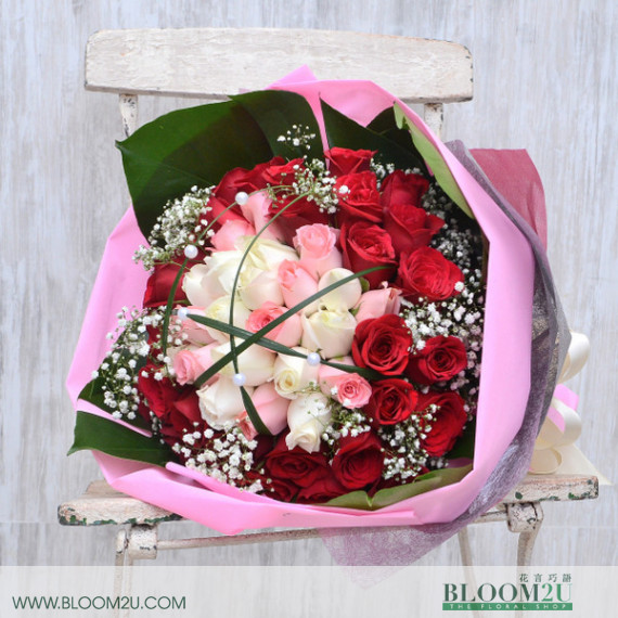Red Pink White Bouquet
