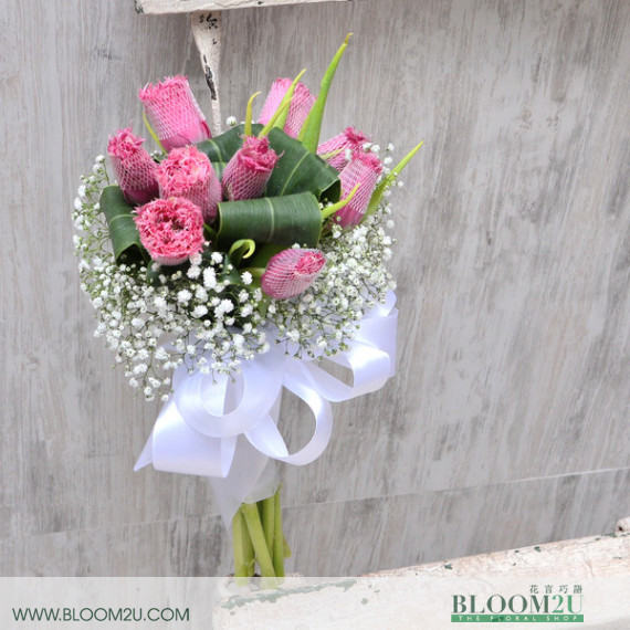 Tulip bridal bouquet