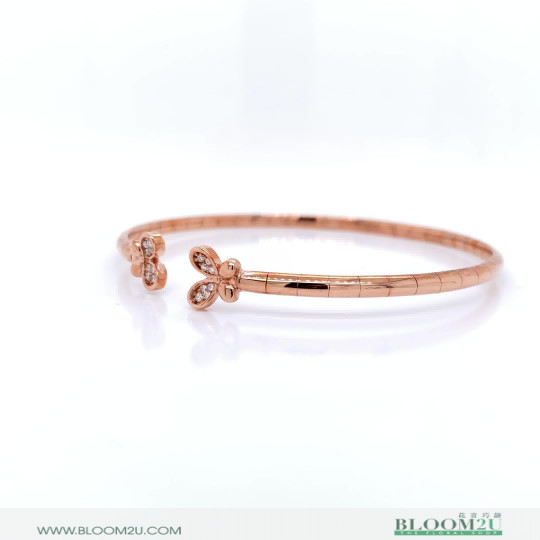 rose gold butterfly bangle 